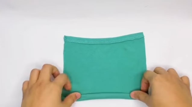 fold unhemmed part twic