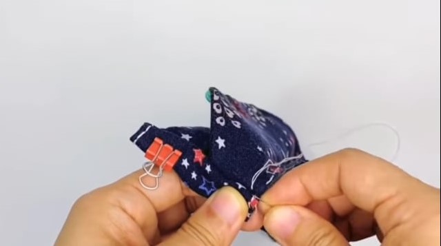 sew sides hold with clip